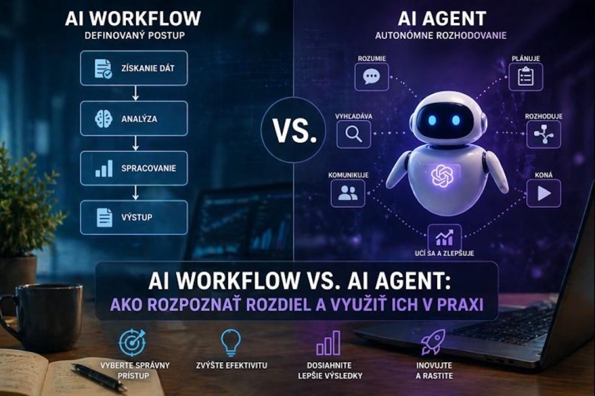 AI workflow vs. AI agent: Ako rozpoznať rozdiel a využiť ich v praxi